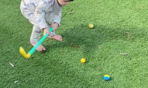 Boy Is a Future Field Hocky Player