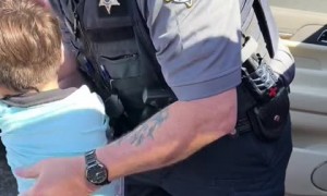 He was SO ready to get into school today