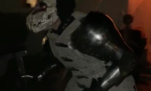 Halloween Monster Thwarted For Candy