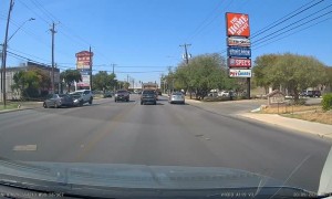 Car Swerves Into Traffic