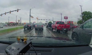 Car Cuts Through Several Lanes