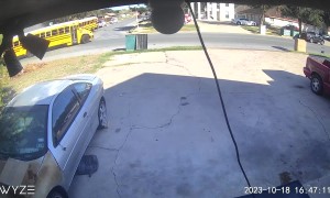 Truck Hits School Bus