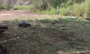 RC Car Crashes Through Window