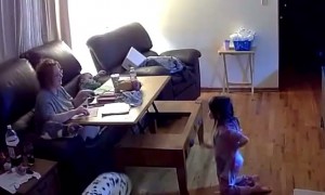 Daughter Falls Through The Table