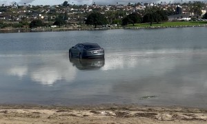 King Tide Turns Car To Island