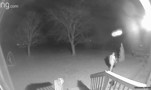 Inflatable Tether Trips Man