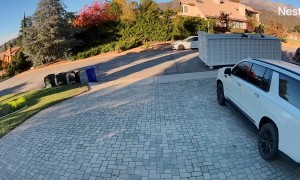 Roll-Off Container Rolls Away