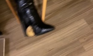 Woman Walks Home With Boulder In Heel