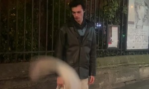 Sidewalk Vent Sends Scarf Flying