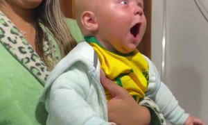 5-Month-Old Son Imitates His Father's Show of Strength