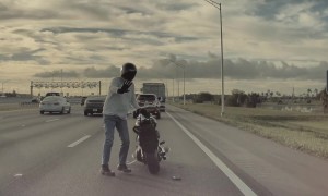 Biker Drops Firearm On Highway