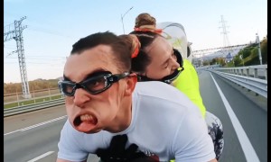 Bikers Experience High Speed Without Helmets
