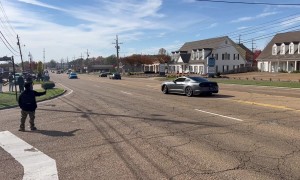 Mustang Drifts Into Honda
