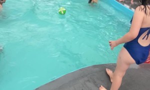 Daughter Accidentally Pulled Into Pool