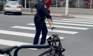Aggressive Man Faces Off With Police Officer
