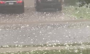 Hail Storm Batters Hot Springs, Arkansas