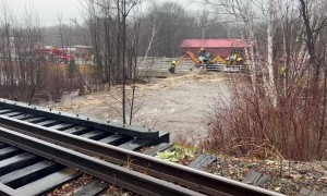 Backhoes Help Flooding In New Hampshire