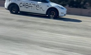 Cheater Car Cruises Down Interstate