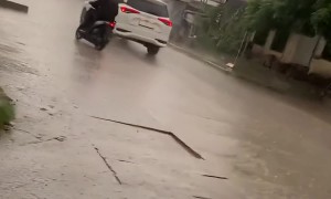 Motorist Fails To Watch Road