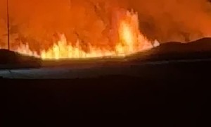 Beginning Of Icelandic Volcanic Eruption