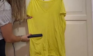 Hair Straightener Used As Impromptu Iron