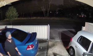 Delivery Driver Forgets to Put Car in Park