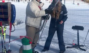 First-Time Skier Fails to Ride Lift