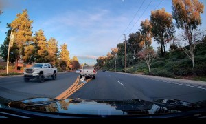 Oblivious Truck Drags Patio Heaters