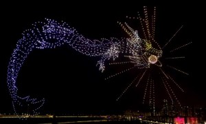 New Years Drone Show In Busan