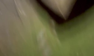 Man Holds Down Awning to Help Family Get to Safety