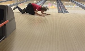 Bowler Faceplants While Nearly Getting a Strike