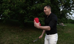 Popping Champagne In A Unconventional Way