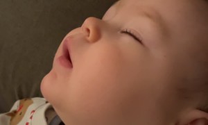 Sleeptalking Baby Talks About Dad