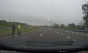 Mowing Tractor Drops Light Pole Across Highway Lanes