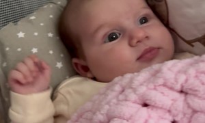 Tired Father Puts Himself To Sleep