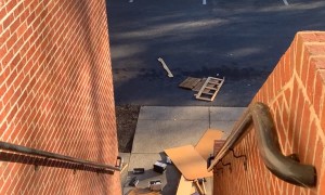 Rolling Old Furniture Down The Stairs