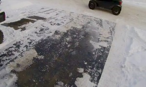 Smart Car Drifts Into Driveway