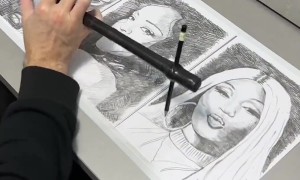 Three Simultaneous One-Handed Drawings