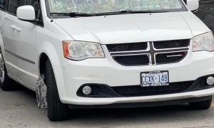 Car With Crazy Cluttered Dashboard
