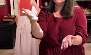 This family has a traditional birthday cake flip!