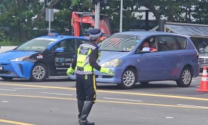 Dancing Traffic Policeman in Singapore