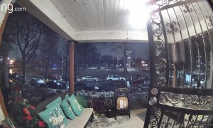 Man Takes Hard Fall on Icy Front Steps