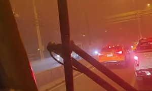 A Bus Trapped In A Forest Fire