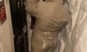 Backyard Buried by Wall of Snow