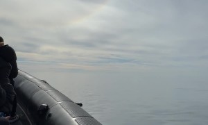 A Sun Halo Over The Ocean