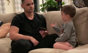 Boy Perplexed By Magic Trick