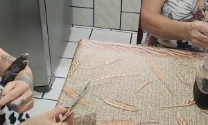 Dora the Bulldog Plays Cards