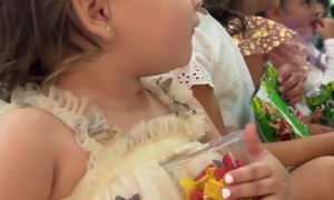 Daughter Grabs Mom's Hand for Comfort