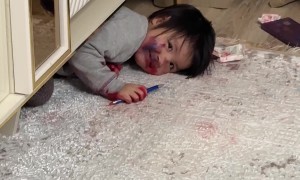 Little Boy Gets Into Mom's Cosmetics