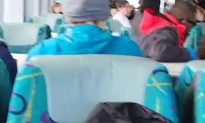 Water Breaks Through Windows During Catamaran Excursion